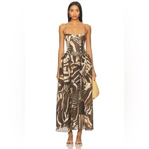 Estie Printed Maxi Dress Bardot